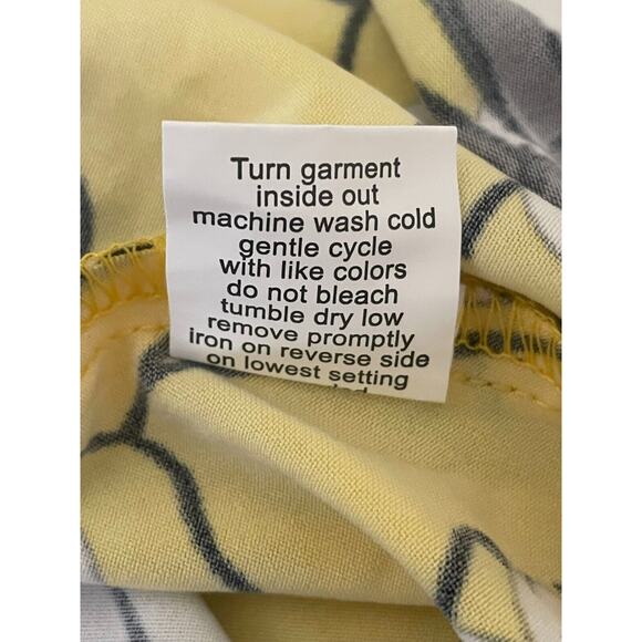 NY Collection Womens Floral Print Ruffle V-Neck Sheer Tank Dress Size 3X Yellow - Picture 8 of 8